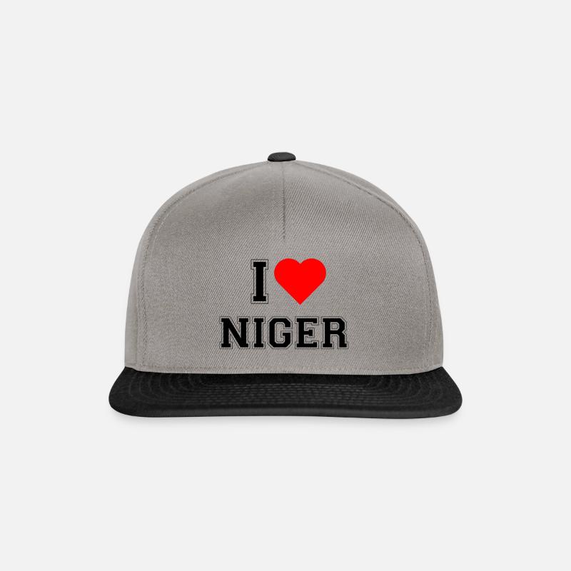 I love Niger - Snapback Cap - Graphit/Schwarz
