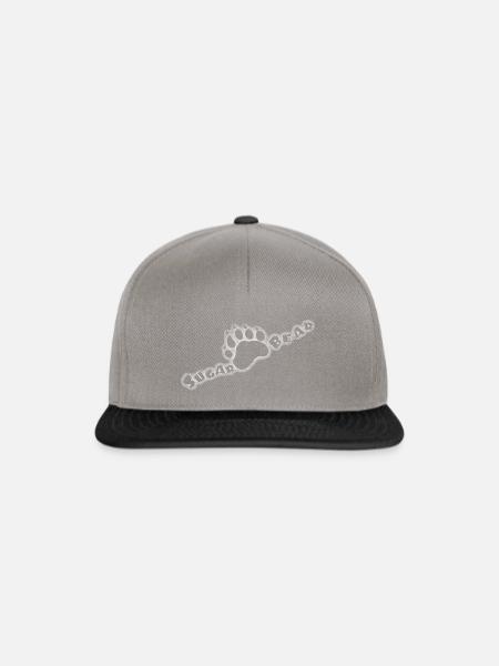 Zuckerbear Zuckerbär Pfote Pfotenabdruck im Zucker - Snapback Cap - Graphit/Schwarz