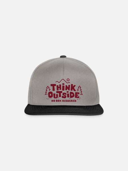 Think Outside Geschenk Idee - Snapback Cap - Graphit/Schwarz