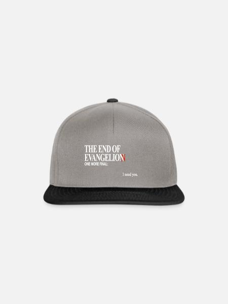 Evangelion Ich brauche dich - Snapback Cap - Graphit/Schwarz