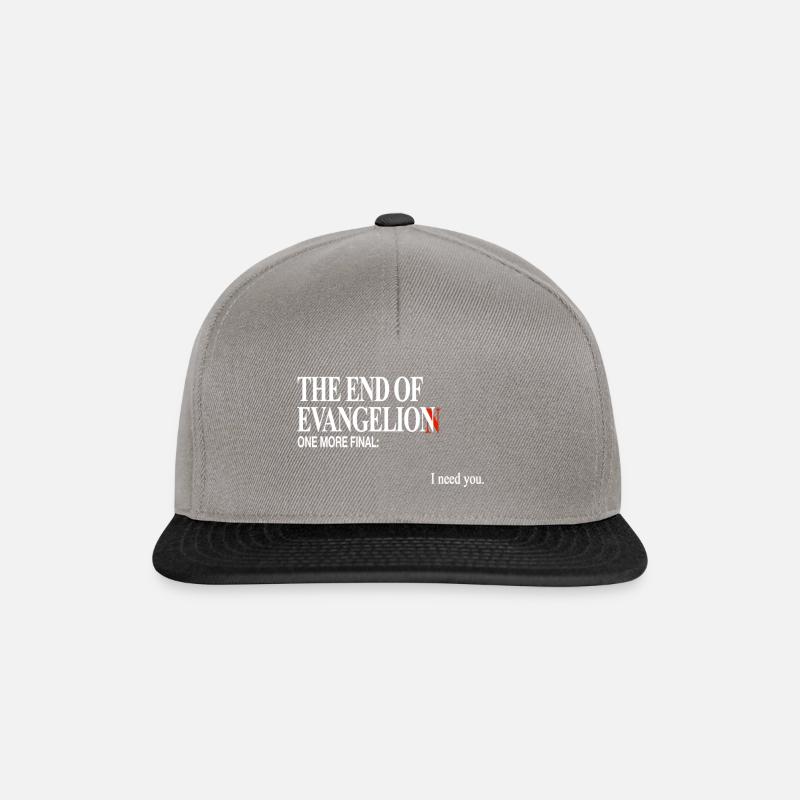 Evangelion Ich brauche dich - Snapback Cap - Graphit/Schwarz
