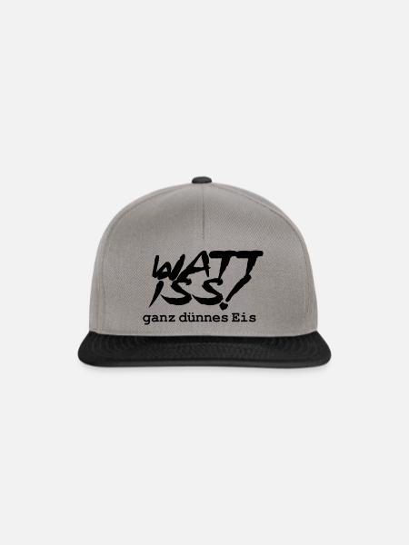 wattis - ganz dünnes Eis - Snapback Cap - Graphit/Schwarz