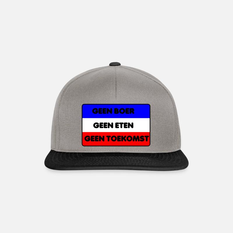 Pas d’agriculteurs pas de nourriture pas d’avenir - Casquette snapback - gris graphite/noir