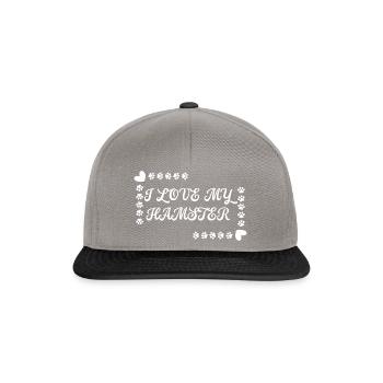 I love my hamster - Snapback Cap - Graphit/Schwarz - Vorne