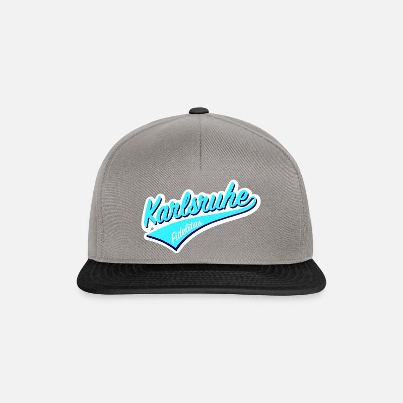KARLSRUHE CYAN - Snapback Cap - Graphit/Schwarz