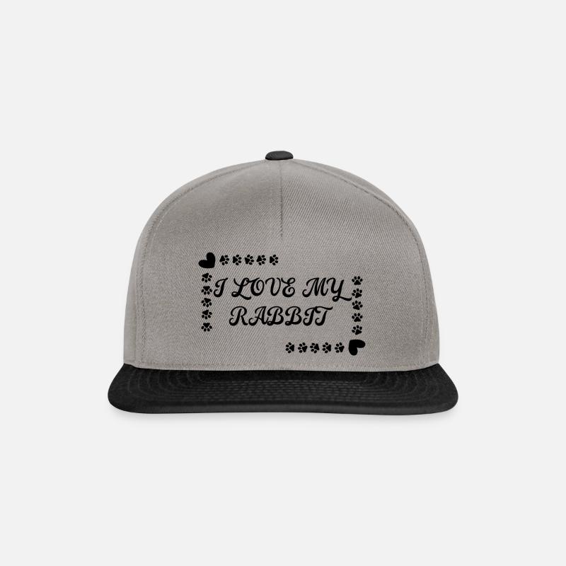 I love my rabbit - Snapback Cap - Graphit/Schwarz