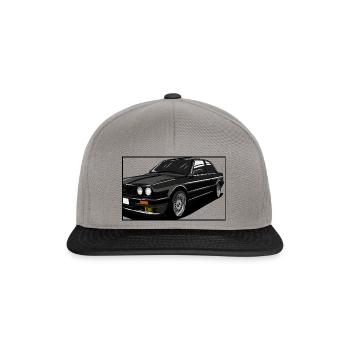 Oldtimer // Classic Car // Illustration - Snapback Cap - Graphit/Schwarz - Vorne