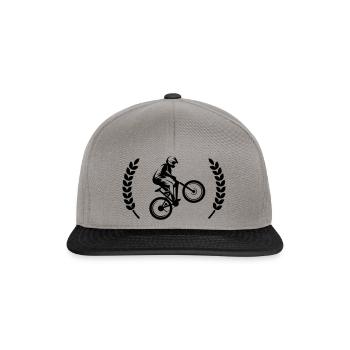 Mountain bike crest - Snapback Cap - graphite/black - Front