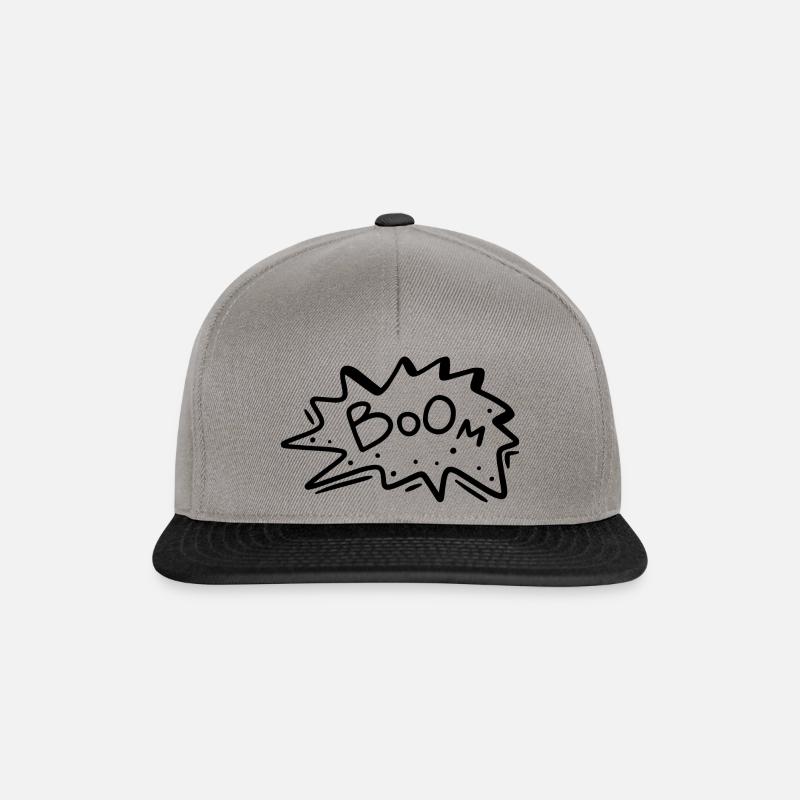 Sprechblase Explosion comic - Snapback Cap - Graphit/Schwarz