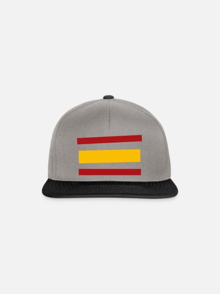 Spanische Flagge - Snapback Cap - Graphit/Schwarz