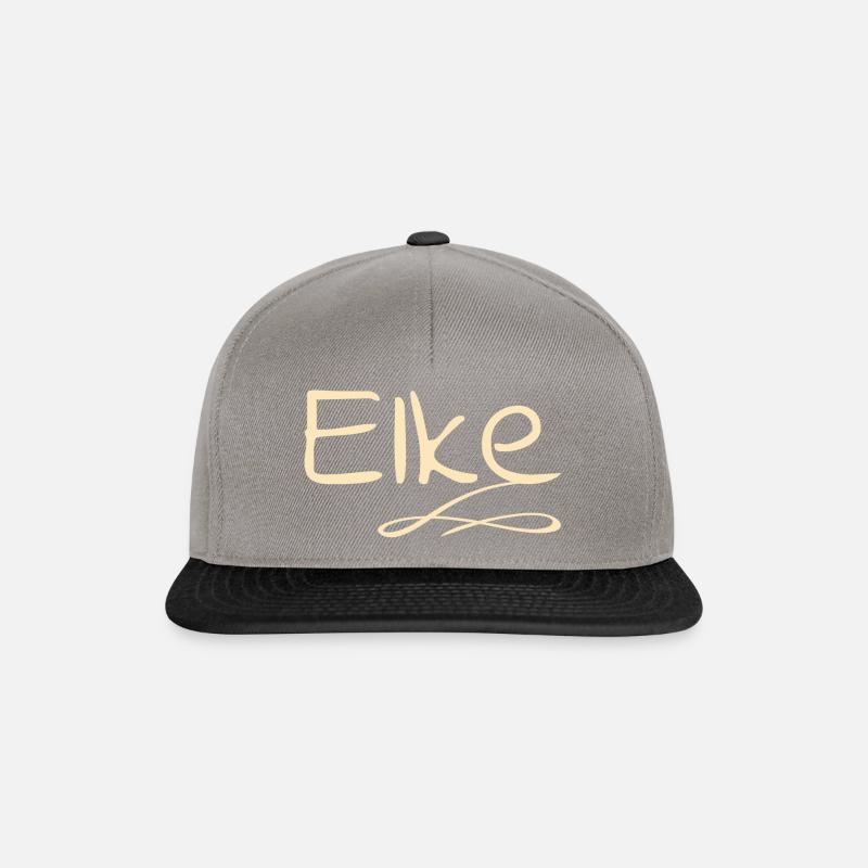 Elke - Snapback Cap - Graphit/Schwarz