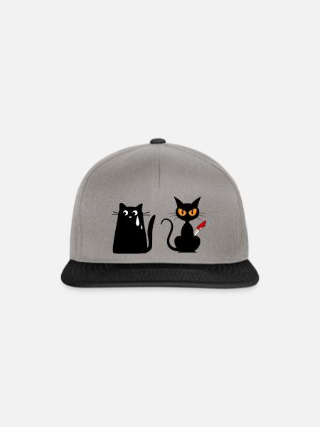 Die gemeine Katze - Snapback Cap - Graphit/Schwarz
