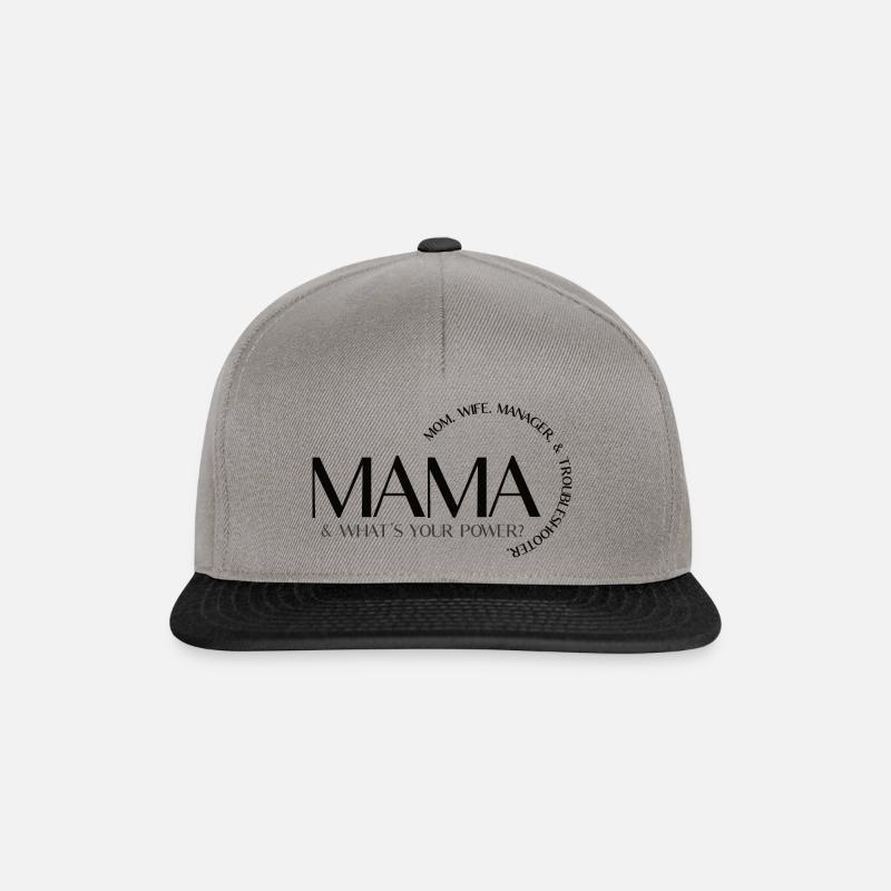 Mama – Mama, Ehefrau, Managerin und Problemlöserin - Snapback Cap - Graphit/Schwarz