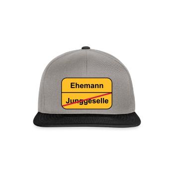 Junggesellenabschied - Snapback Cap - Graphit/Schwarz - Vorne