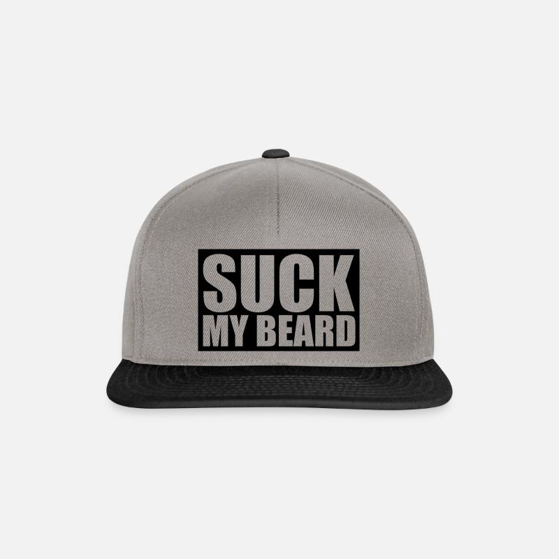 Bart, Männer, Bärte, Barthaare - Snapback Cap - Graphit/Schwarz