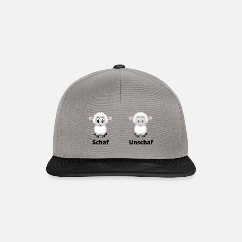 Schaf - Unschaf - Snapback Cap - Graphit/Schwarz