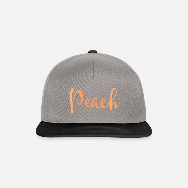 peach - Snapback Cap - graphite/black