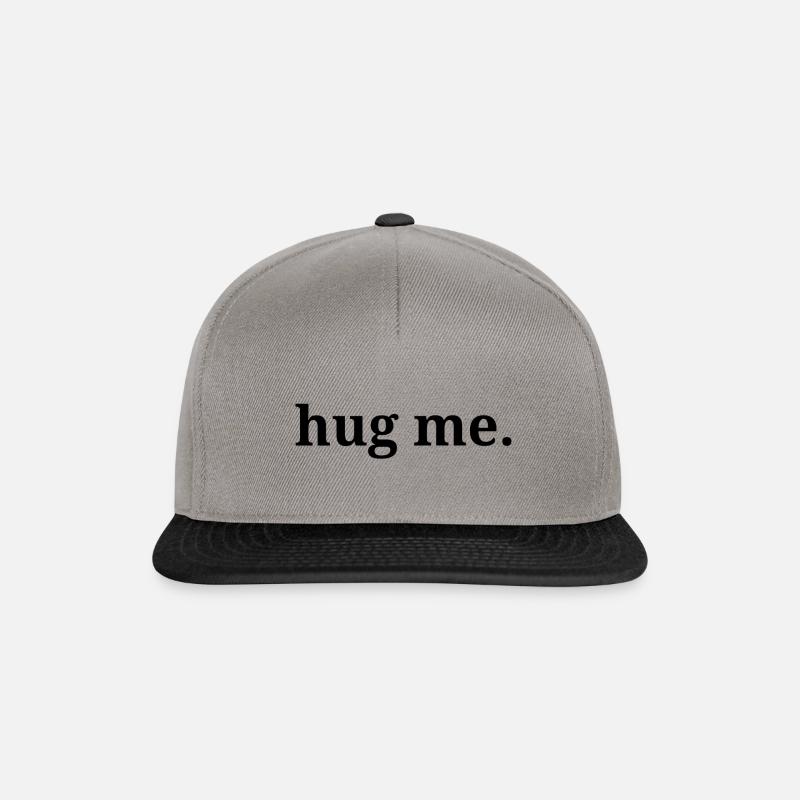 hug me - Snapback Cap - Graphit/Schwarz
