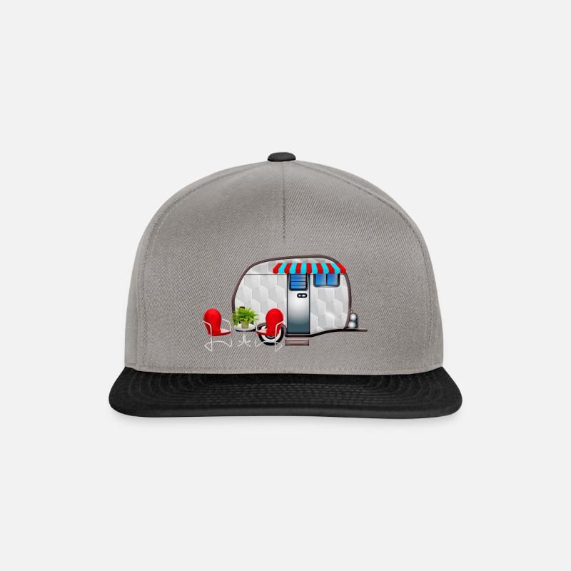 caravan with chairs - Snapback Cap - Graphit/Schwarz