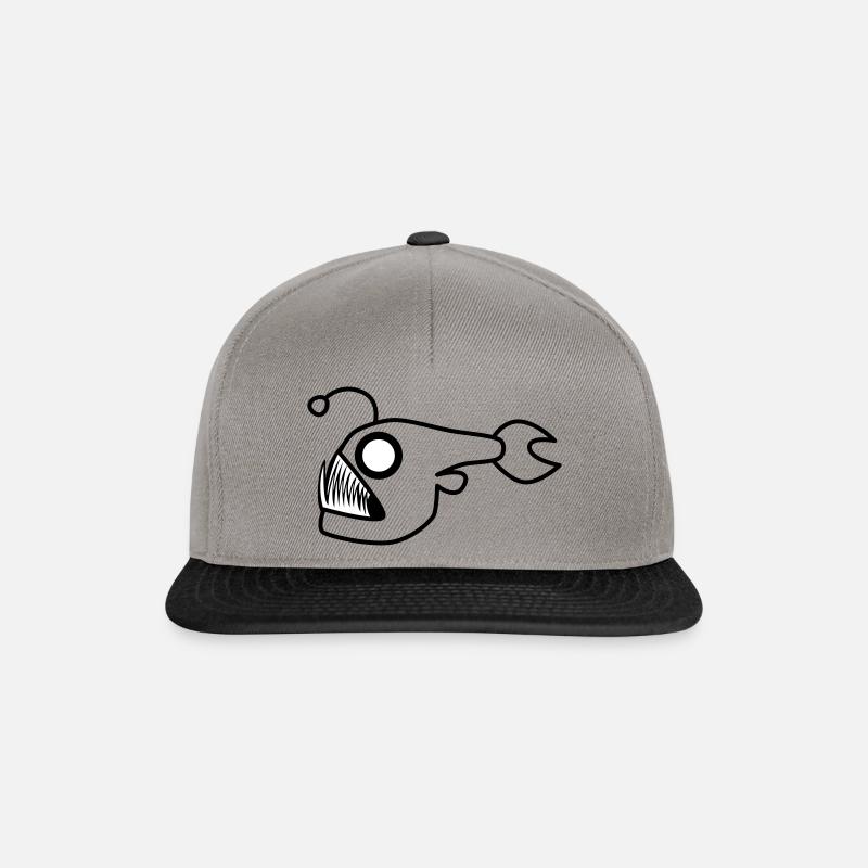 fisch - Snapback Cap - Graphit/Schwarz