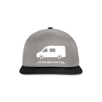Sprinter Van - ich bin dann mal weg - weiß - Snapback Cap - Graphit/Schwarz - Vorne