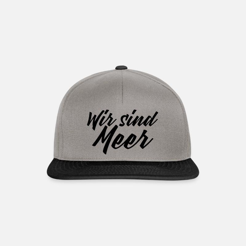 Wir sind meer - Snapback Cap - Graphit/Schwarz