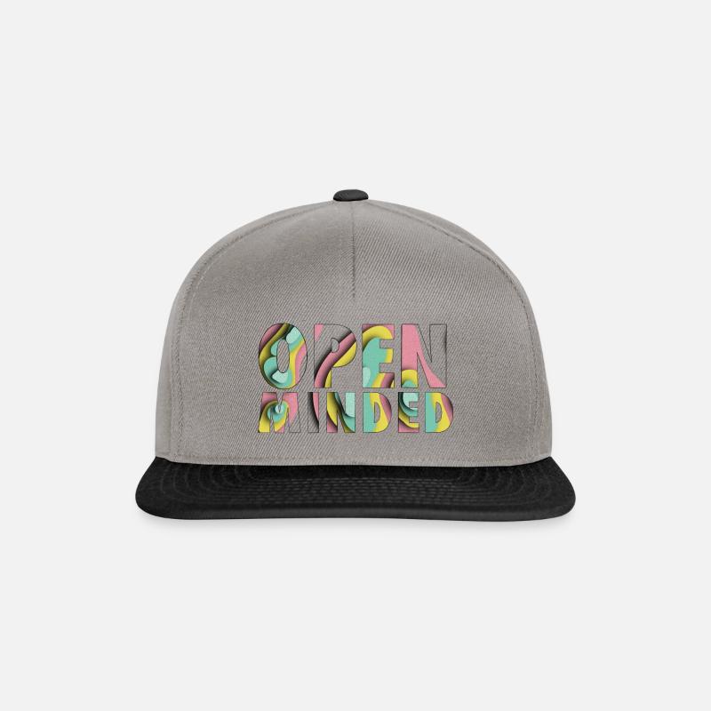 OPEN MINDET, Unisex,Regenbogen - Snapback Cap - Graphit/Schwarz