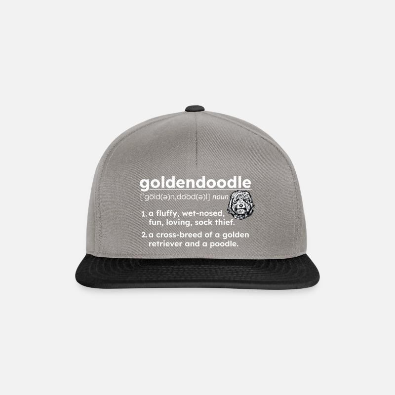 Goldendoodle Doodle Hund - Snapback Cap - Graphit/Schwarz