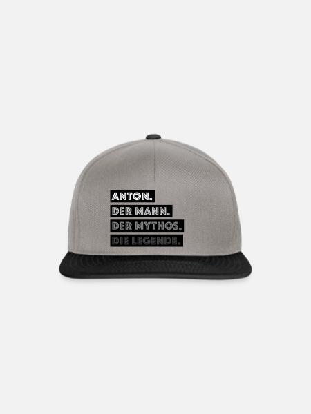 Anton der Mann der Mythos die Legende - Snapback Cap - Graphit/Schwarz