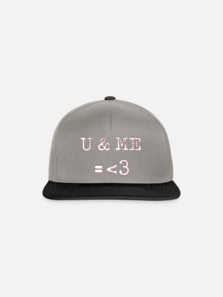 U & Me = <3 - Snapback Cap - Graphit/Schwarz