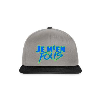 Je m’en fous – L’insolent dicton français - Casquette snapback - gris graphite/noir - Devant