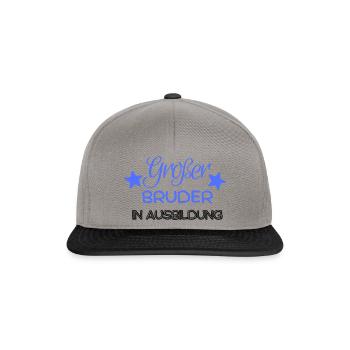 Großer Bruder in Ausbildung - Snapback Cap - Graphit/Schwarz - Vorne