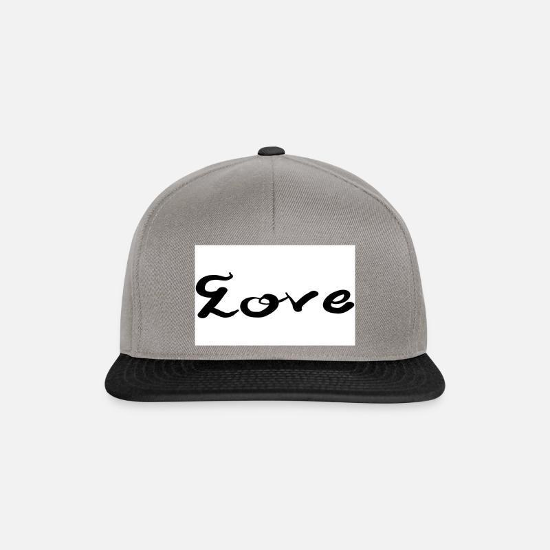 Love tshirt - Snapback Cap - Graphit/Schwarz