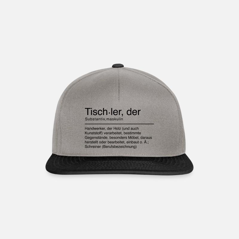 Tischler Duden Lustig Spruch Handwerker Schwarz - Snapback Cap - Graphit/Schwarz