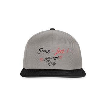 "Père-fect ! Adjudant-chef - Casquette snapback - gris graphite/noir - Devant