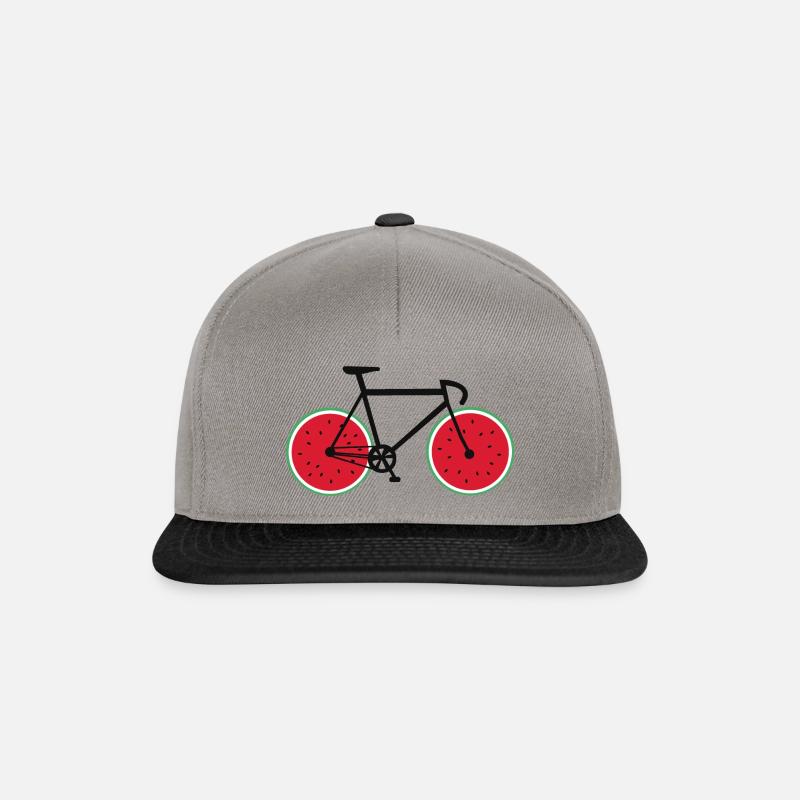 Vélo pastèque été roue fruits - Casquette snapback - gris graphite/noir