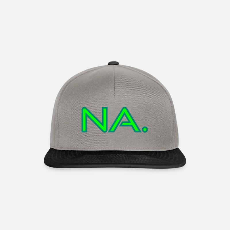 na, nein, nope, no, njet - Snapback Cap - Graphit/Schwarz
