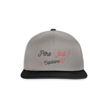 Père-fect ! Capitaine - Casquette snapback - gris graphite/noir - Devant
