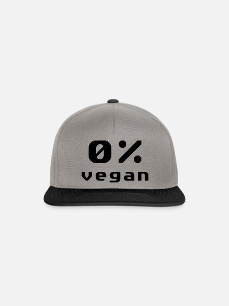 Anti vegan Null Prozent - Snapback Cap - Graphit/Schwarz