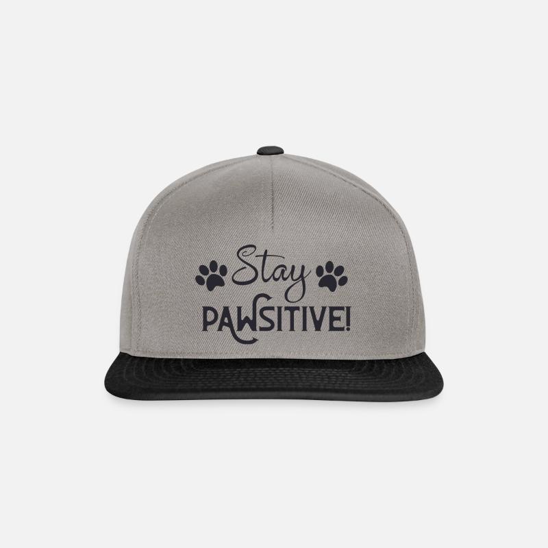 Restez PAWsitive - Casquette snapback - gris graphite/noir