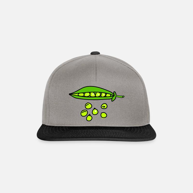 Peas in a Pod Doodle - Snapback Cap - graphite/black