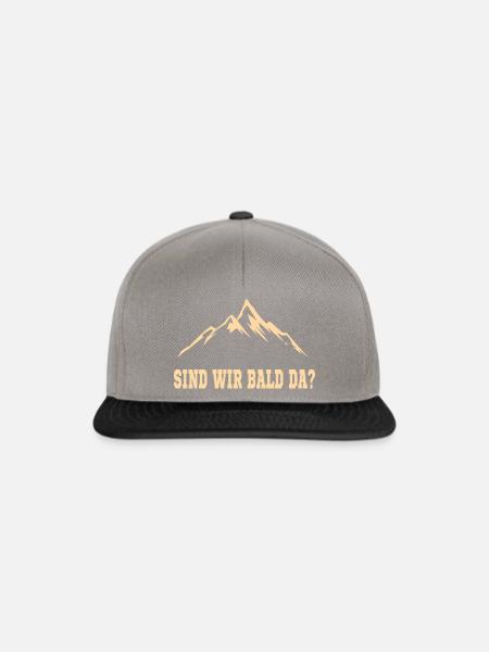 Wanderer Berge lustiger Spruch Wandern - Snapback Cap - Graphit/Schwarz