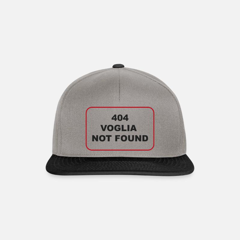 FEHLER 404: VOGLIA NICHT GEFUNDEN - Snapback Cap - Graphit/Schwarz