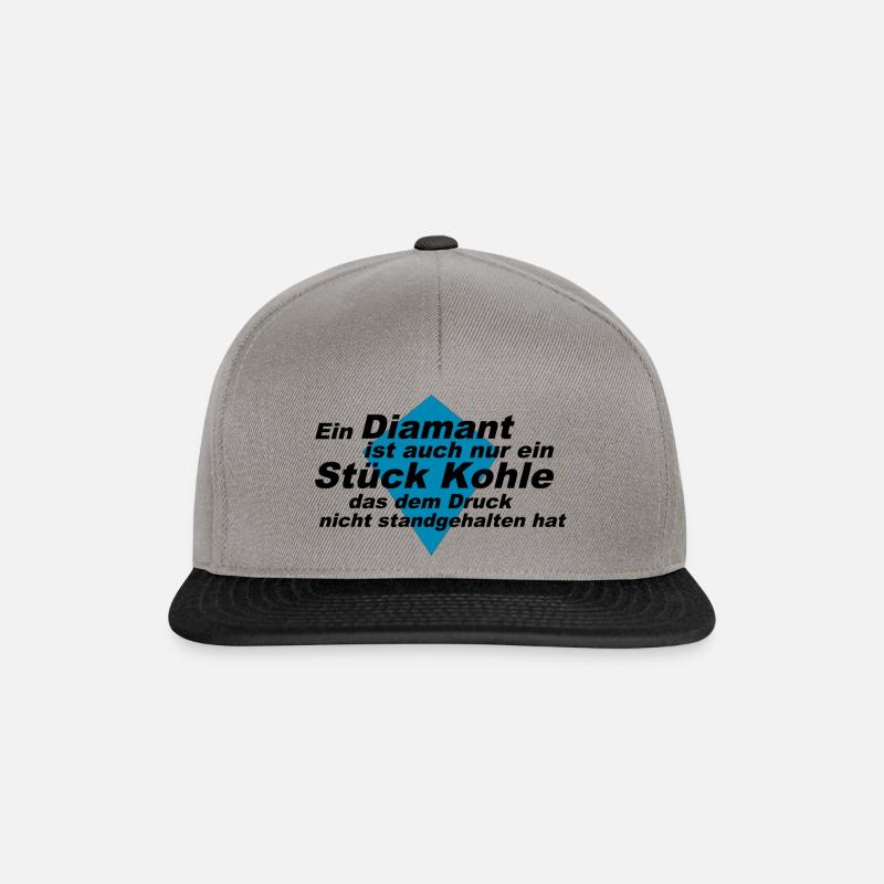 Ein Diamant ist auch nur ein Stück Kohle - Snapback Cap - Graphit/Schwarz