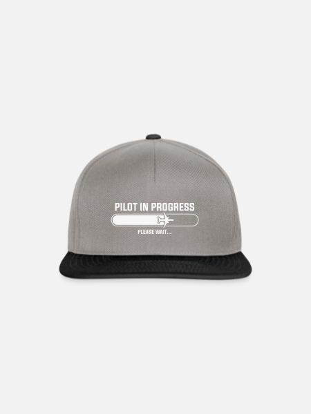 Piloten Lustiger Spruch Pilot - Snapback Cap - Graphit/Schwarz