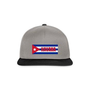 La Havane dans le drapeau cubain - Casquette snapback - gris graphite/noir - Devant