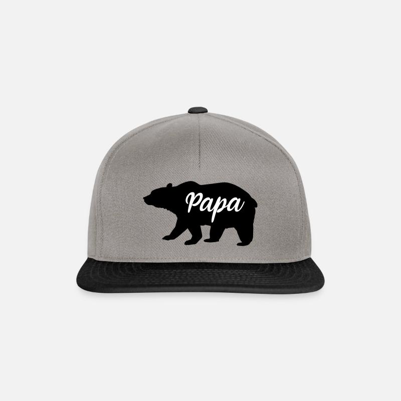 Papa ours - Casquette snapback - gris graphite/noir