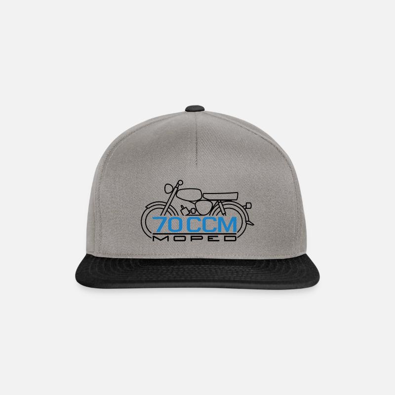 70ccm Moped S50 Emblem - Snapback Cap - Graphit/Schwarz