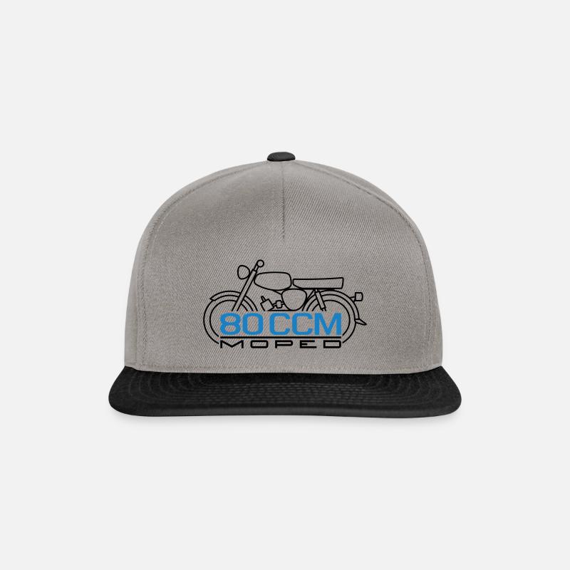 80ccm Moped S50 Emblem - Snapback Cap - Graphit/Schwarz