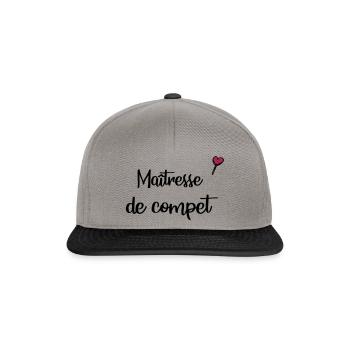 Maîtresse de compet - Casquette snapback - gris graphite/noir - Devant